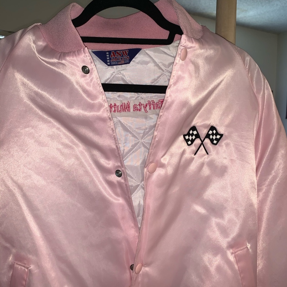 Pink Varsity Racer Jacket - Picture 4 of 5